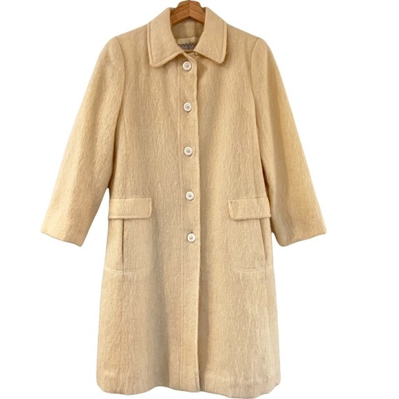 MILLER’S Vintage Mohair & Wool Button Down Long Coat See Measurements - Picture 1 of 9